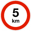 Maximum snelheid 5km per uur
